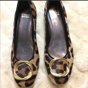 Stuart Weizman Oh My Hair Cheetah Mini Wedge Flats